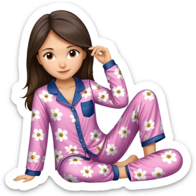 Nina Dobrev in cute pyjamas sticker