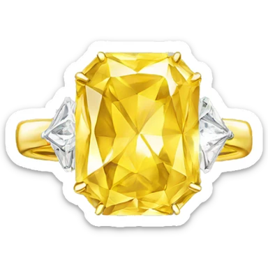 Yellow diamond ring sticker