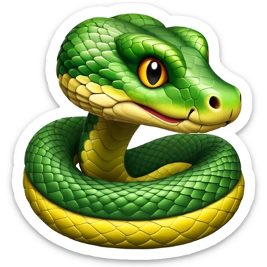 cute snake head sticker