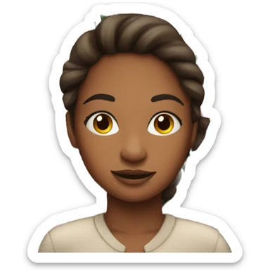 A girl with tulips sticker