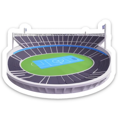 football with Sochi Olympic stadium background sticker