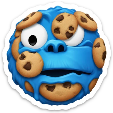 Cookie Monster sleeping sticker
