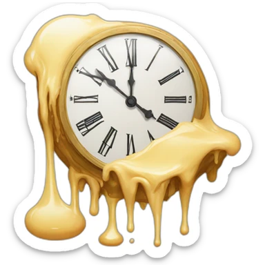 melting clock from The Persistence of Memory sticker