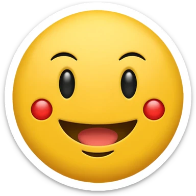 smiling emoji just like in the pacman  sticker