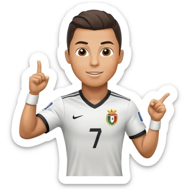 Cristiano Ronaldo soccer player celebrating a goal sticker
