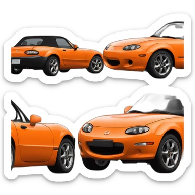 mazda mx-5 nb 1999 orange evolution sticker