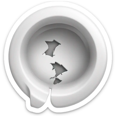 Broken toilet seat sticker