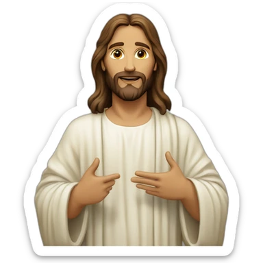 Jesus lève les doigts vers le haut  sticker