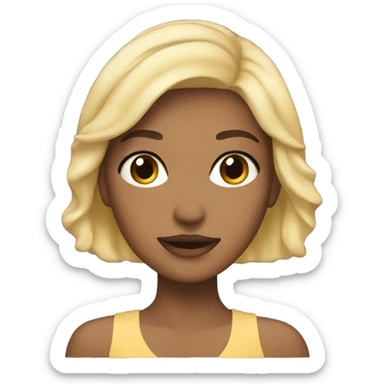 Blonde girl with skincare  sticker