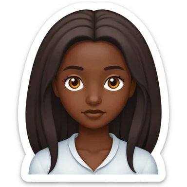 back go dark skinned girls head sticker