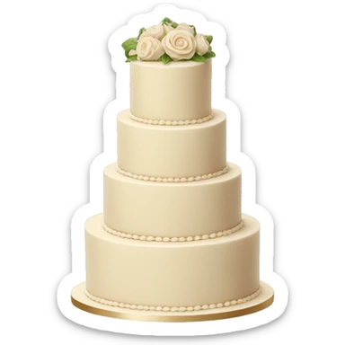 Milefogle wedding cake beige  sticker
