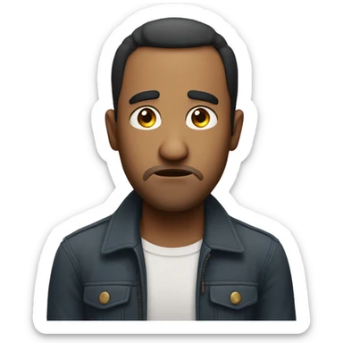 man staring at the user with a look of unbelievable disappointment sticker