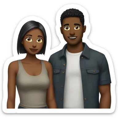 gf and guy outside sticker