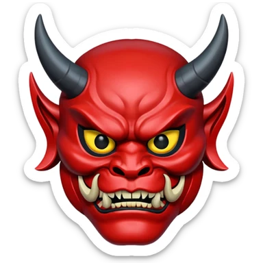 make an oni mask sticker
