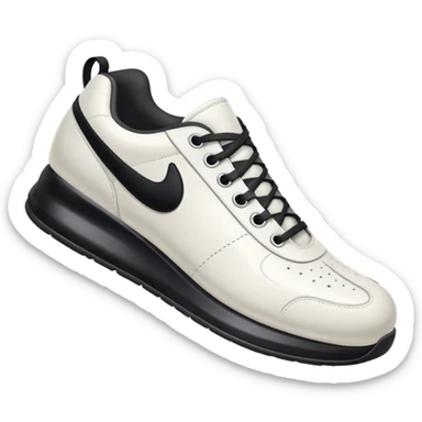 a full human leg with a sneakered foot pressing down on the ground. The shoe sole touches the floor, and directly beneath it a fresh shoe print is clearly visible. Rounded, glossy, smooth, soft shadows, white background.





 sticker