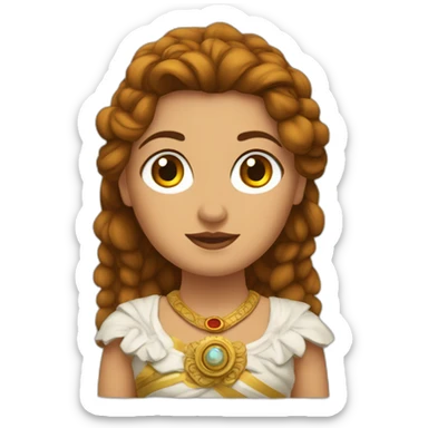 Mujer de la antigua Roma guiña un ojo y brinda sticker