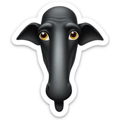 with a long nose sticker