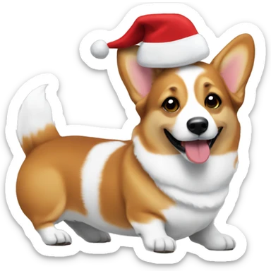 corgi christmas  sticker