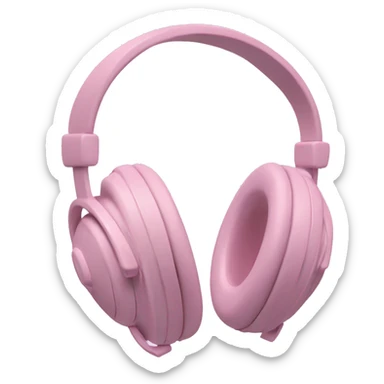Auriculares de vincha, rosa pastel  sticker