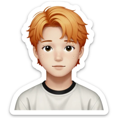 Felix from Stray Kids, K-pop idol with freckles sticker