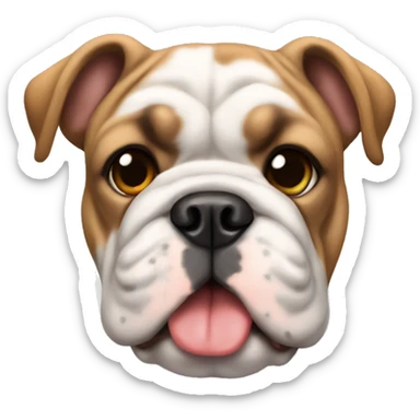 an puppy english bulldog  sticker