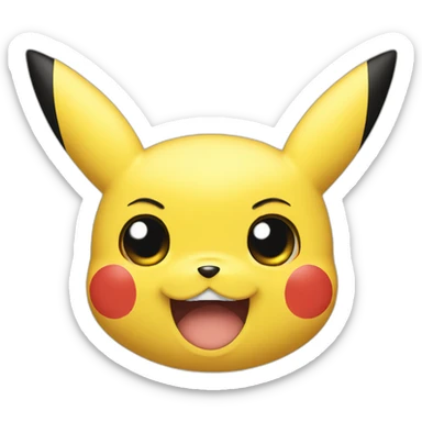 Pikachu face sticker