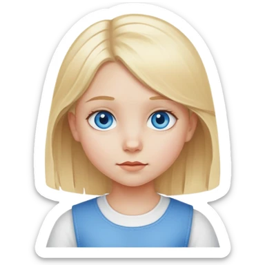small girl a blonde hair and blue eye sticker