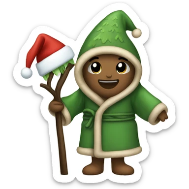 Cozy Christmas Tree in a cozy robe sticker