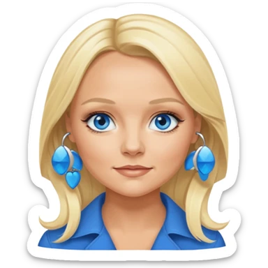 Emma Bunton with blue eyes sticker
