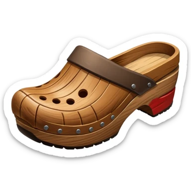 wood clog sticker
