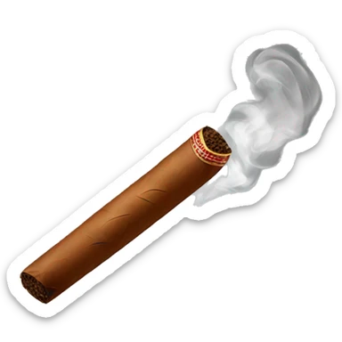 cigar with smoke sticker