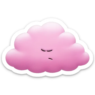 pink cloud sticker
