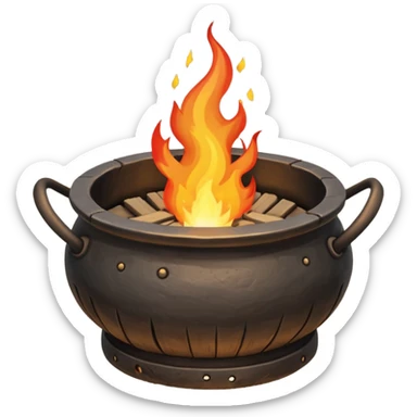 can you make a really medieval looking fire basin with a fire coming out of the top sticker