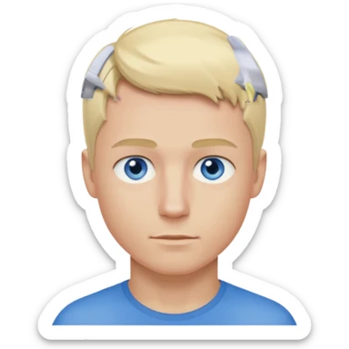 Männlich,blaue schmale augen,Blonde kurze Haare, leicht durchtrainiert sticker