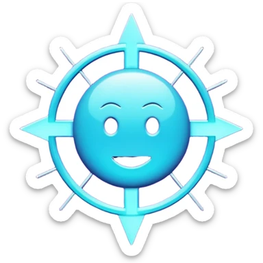 futuristic minimalistic emoji icon, letter "S" formed by three glowing digital lines representing Storm, Atom and NoizeGames, neon purple (#8B5CF6) and cyan (#00E0FF) on dark background, modern tech style, 1:1 aspect ratio sticker