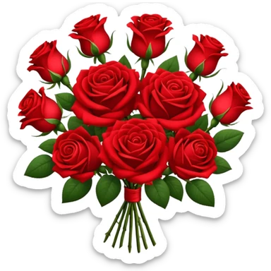 a bouquet of roses sticker