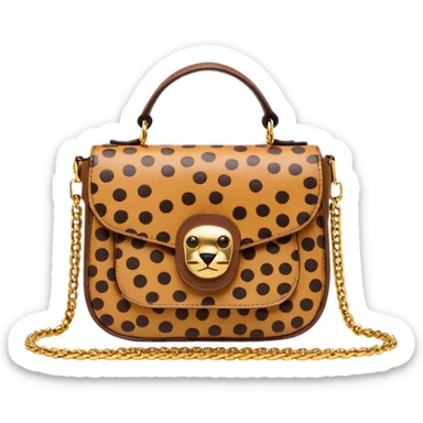 brown cheetah printed 2000s bag sticker