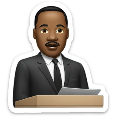 Martin Luther King Jr. speeching sticker