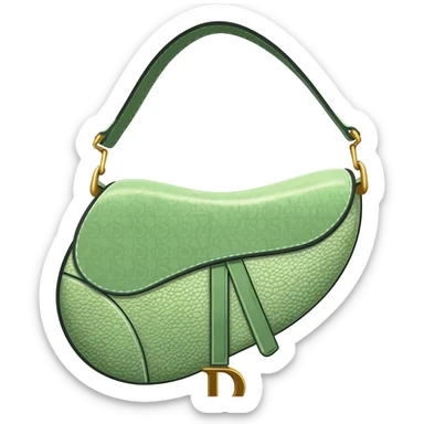 light green dior saddle bag sticker