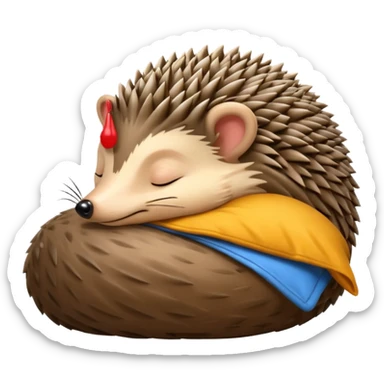 Sleeping Hedgehog sticker