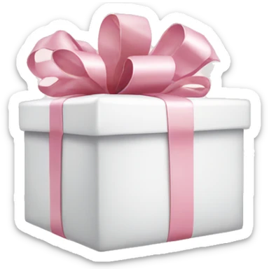 Light pink Christmas gifts under a white Christmas tree  sticker