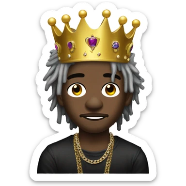 Lil uzi vert with a crown sticker