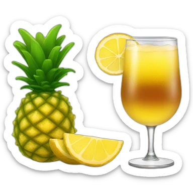 taça drink e abacaxi sticker