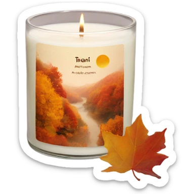 autumn vibe candle sticker