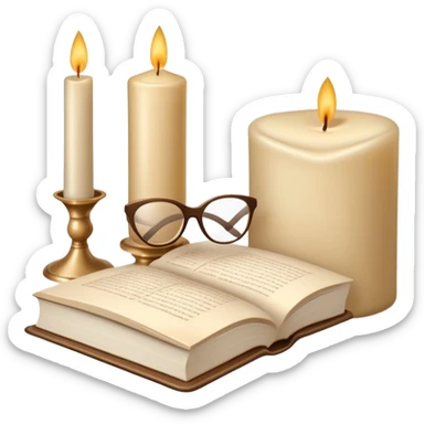 beige aesthetic objects like vase, book, pillow, glasses, and candle sticker