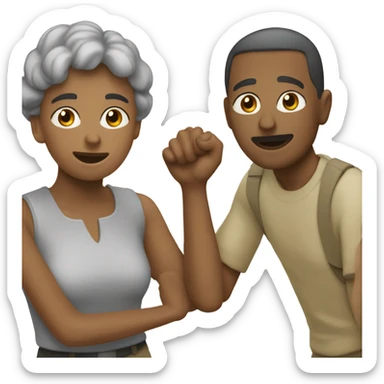 deux personnes qui se sert la main sticker