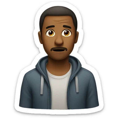 a lost and confused human sticker