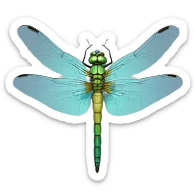 psychic dragonfly top view sticker