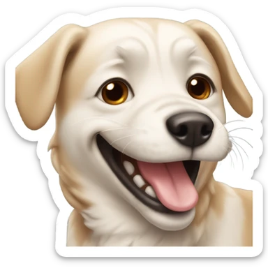 Dogs laugh heartily sticker