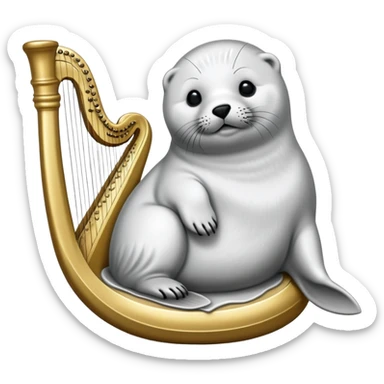 Make a coin engraved harp seal  whole body  and this coin price goes up sticker